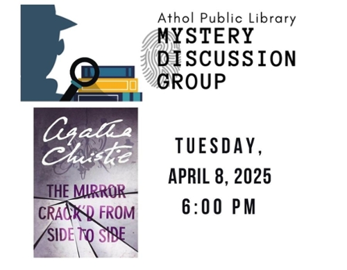 The Mystery discussion LOGO and the book cover.
