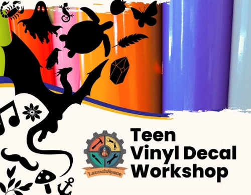 Launch space Logo and image of vinyl.
