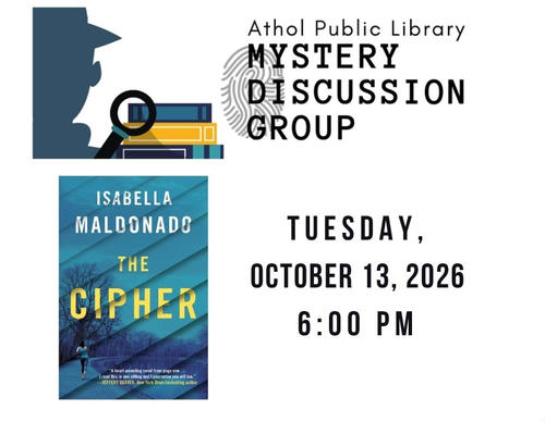 Mystery logo and book cover.