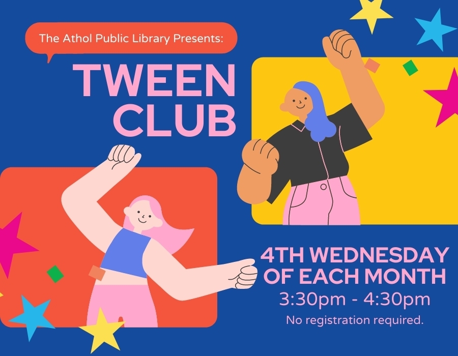 Tween Club Flyer to accompany the news information.