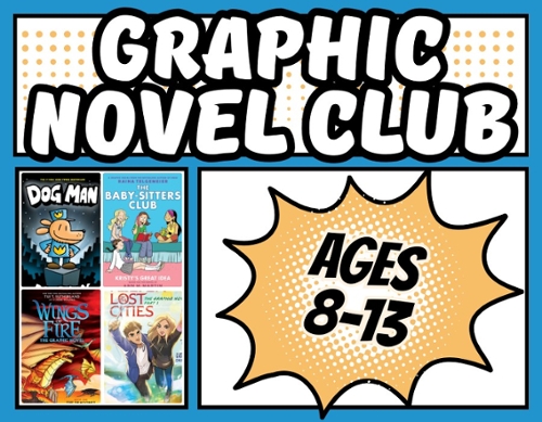 Graphic Novel Club examples of graphic novel covers.