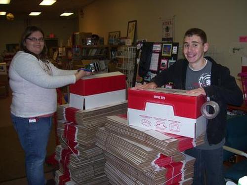 ATAC packing up the YA library.