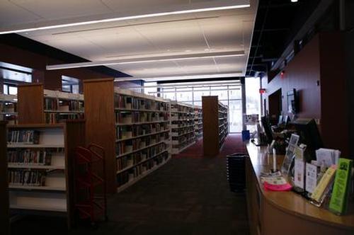 The beautiful NEW fiction and non fiction book stacks at the Athol Public Library.