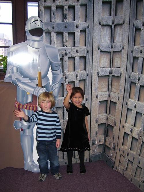 Posing with Sir Lancelot during February Vacation Week