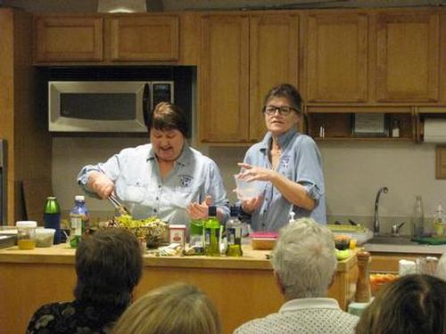 Mary Ellen & Denise of Stockbridge Farm, Taste of Autumn Cooking Demonstration at the library on Nov. 12, 2014.
