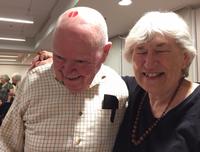 Mae West kissed his head during the W.C. Fields & Mae West performance at the APL on June 16, 2017.