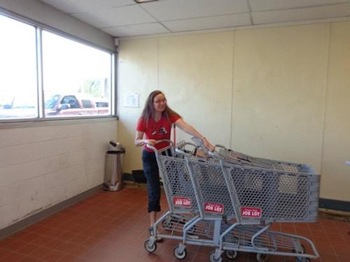 Gathering Shopping Carts Ocean State donated!