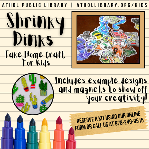 New Kids' Take-Home Kit: Shrinky Dinks Magnets - Athol Public Library