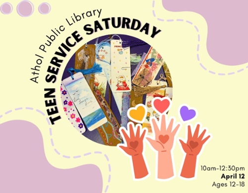 Bookmark examples and cartoon hands reaching for cartoon hearts.