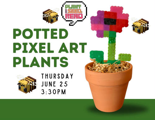 Example of the potted pixel plant.